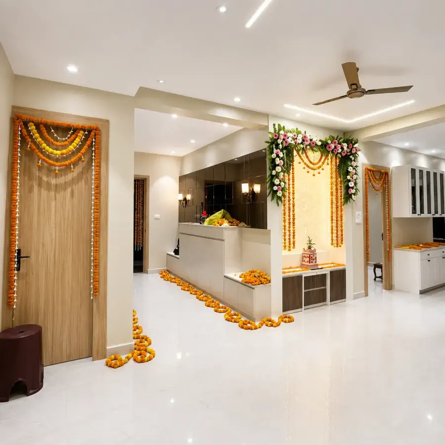 Griha Pravesh Flower Decoration — photo 2
