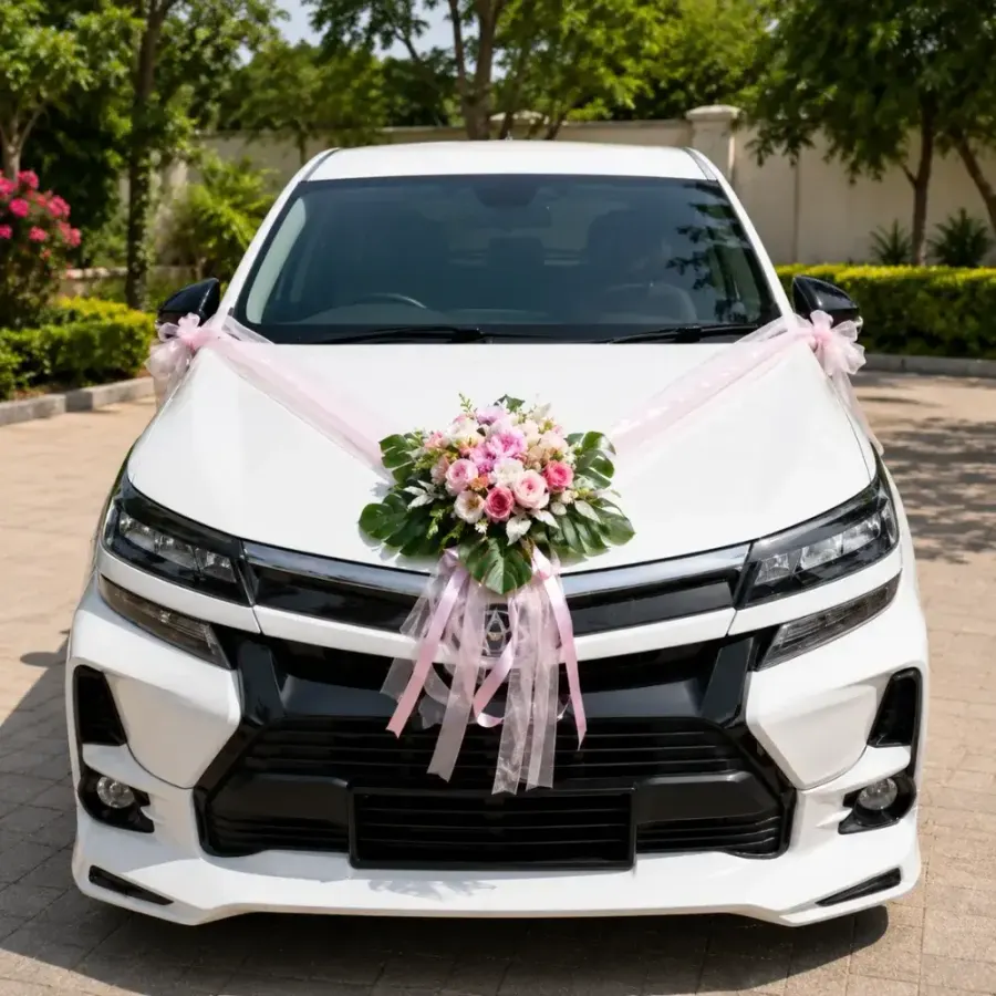 Groom Wedding Car Decor — decoration setup in Pune