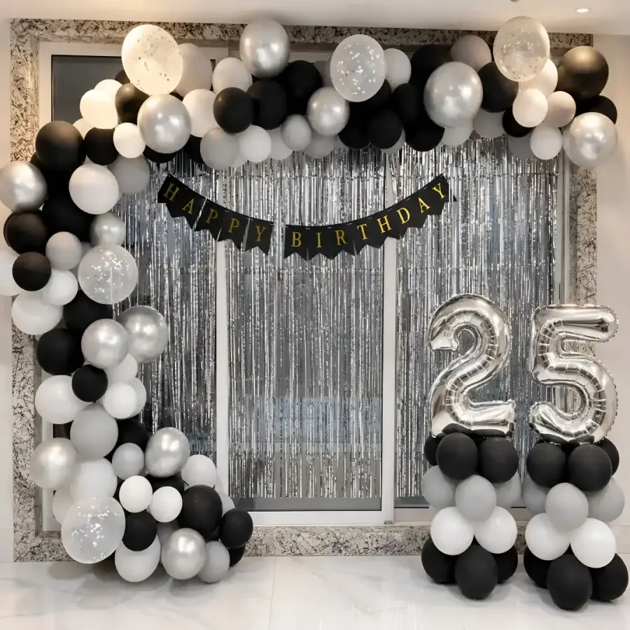 Happy Birthday Balloon Arch — decoration setup in Pune