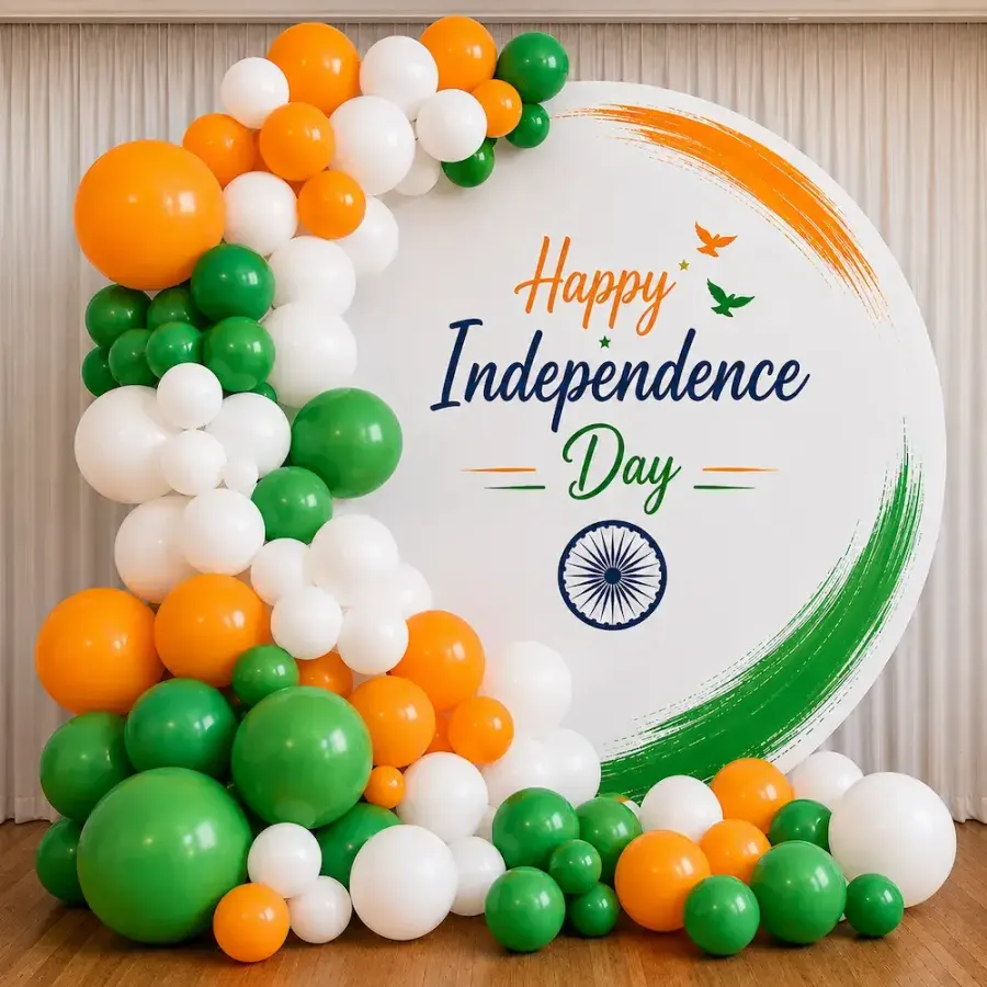 Independence Day Backdrop Decoration — decoration setup in Pune
