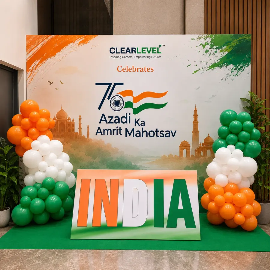 Independence Day Office Balloon Decoration — decoration setup in Pune