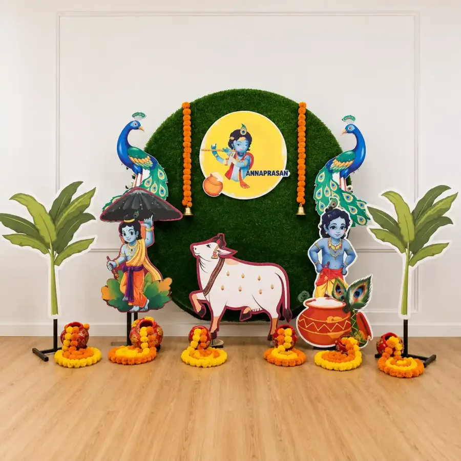 Krishna Theme Backdrop Decoration — photo 2
