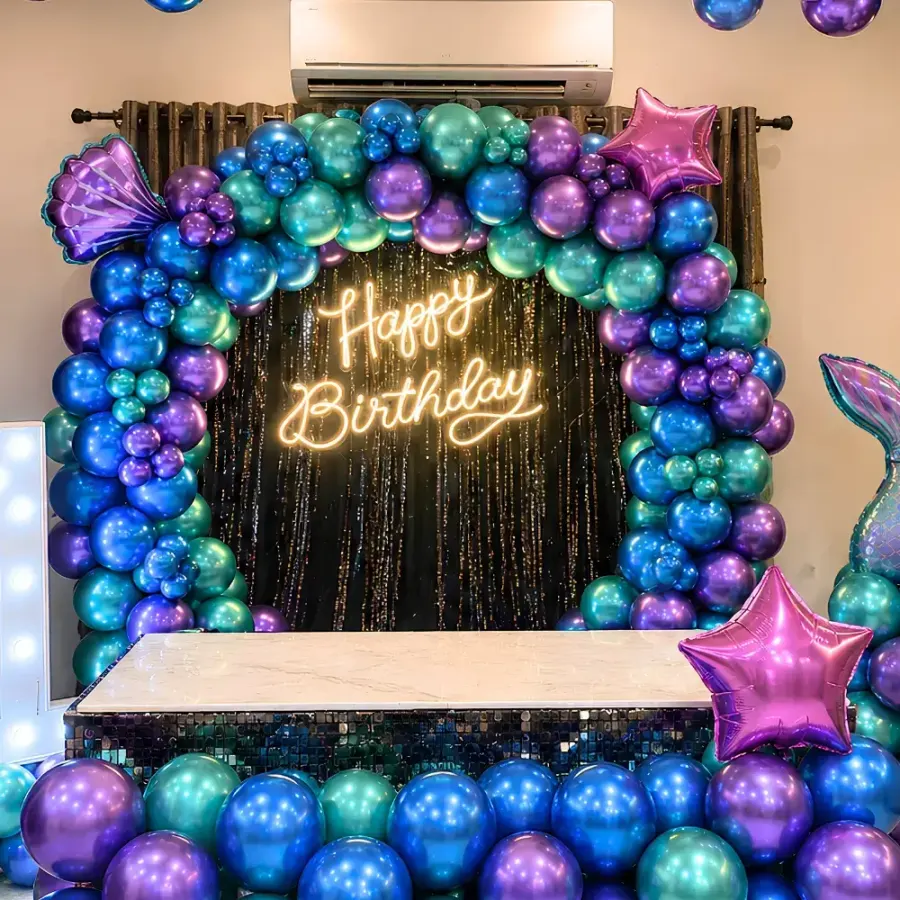 Mermaid Theme Balloon Decor — photo 2