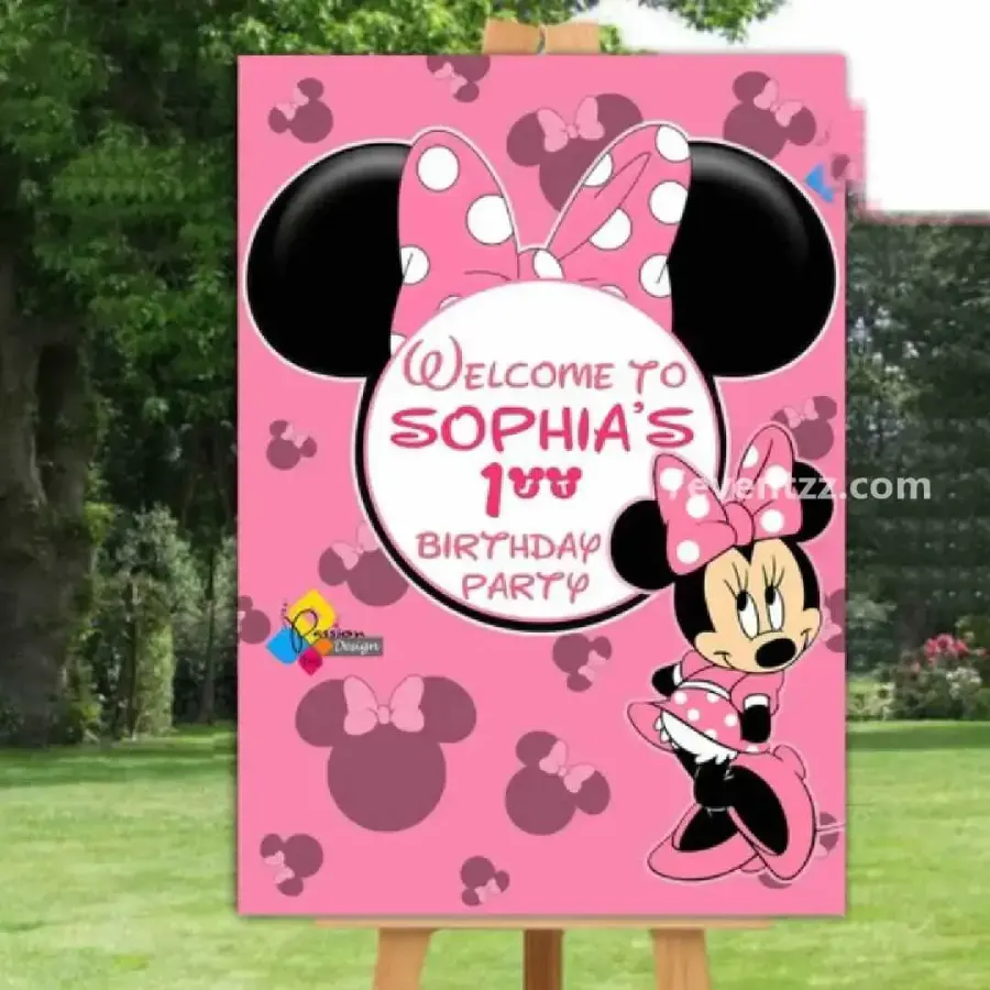 Minnie Mouse Stage Decoration — decoration setup in Pune