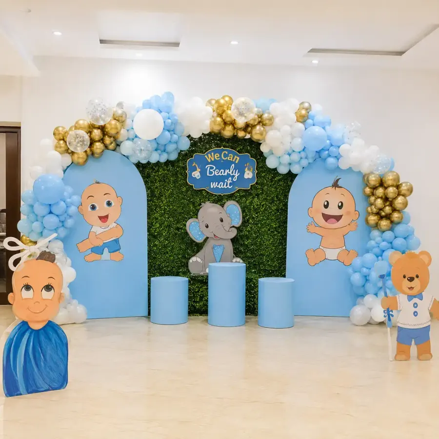 Mundan Stage Backdrop Setup — decoration setup in Pune