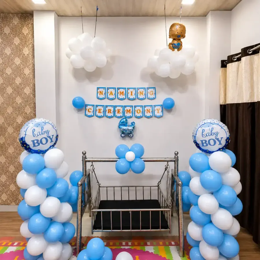 Naming Ceremony Balloon Setup — decoration setup in Pune
