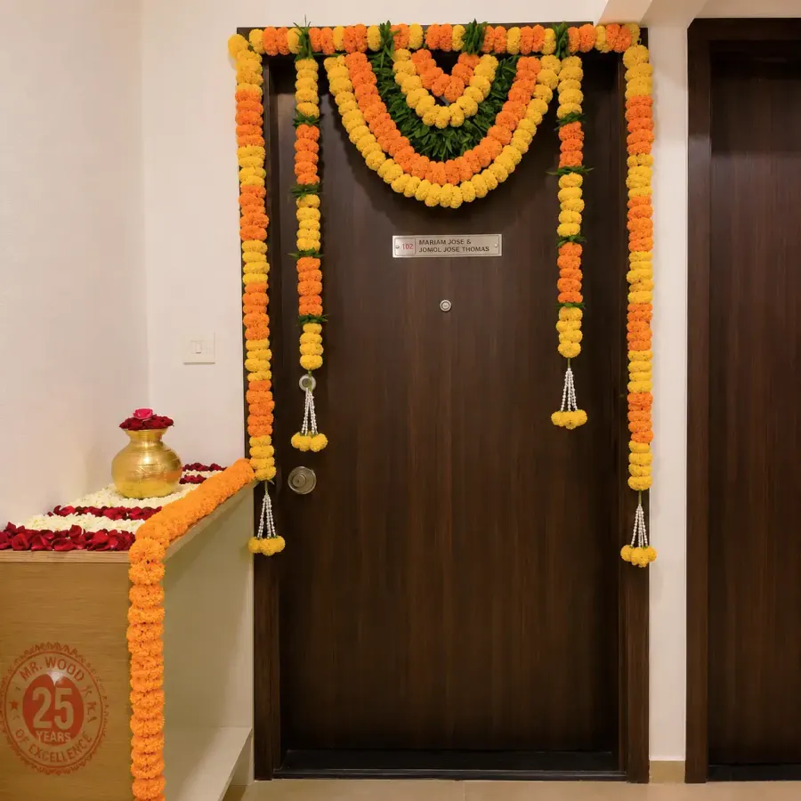Office Puja Flower Decoration — photo 4