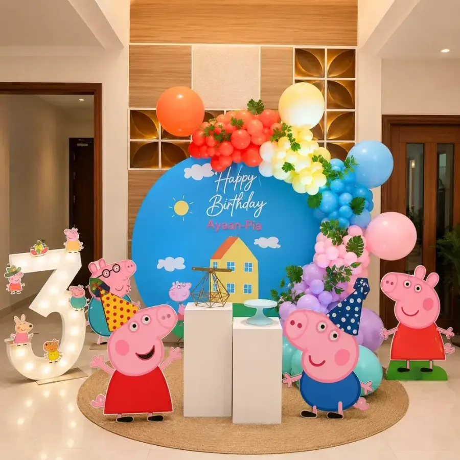 Peppa Pig Decoration — decoration setup in Pune