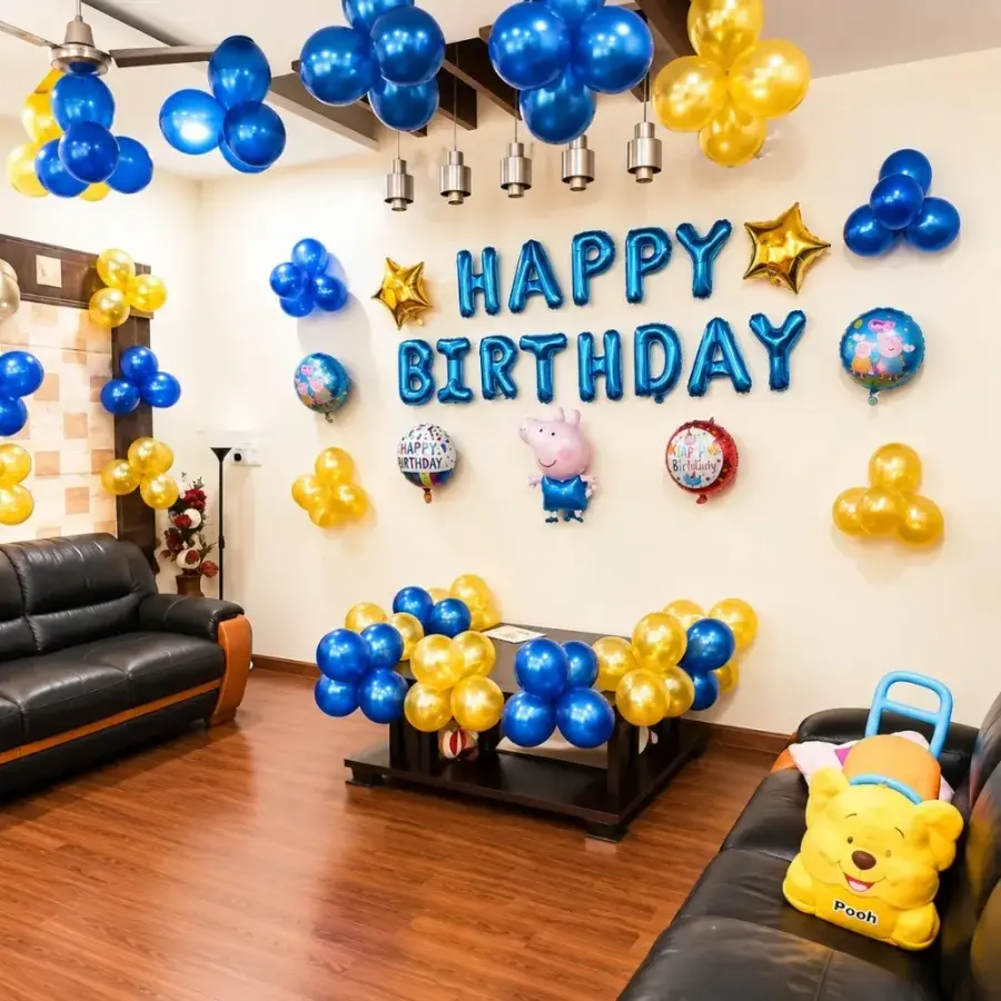 Peppa Pig Hall Decoration — decoration setup in Pune