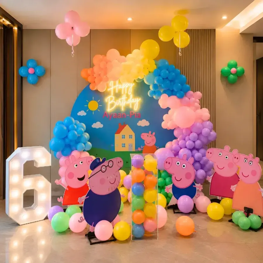 Peppa Pig Stage Decoration — decoration setup in Pune