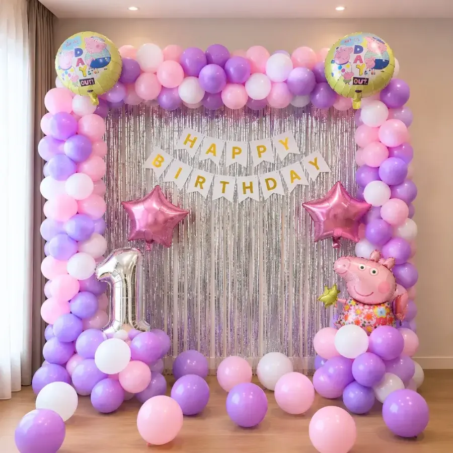 Peppa Pig Theme Decoration — decoration setup in Pune