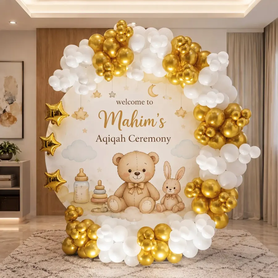 Premium Baby Aqiqah Celebration Decor — decoration setup in Pune