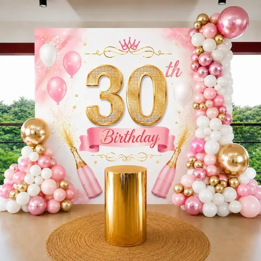 Premium Birthday Backdrop Decoration — decoration setup in Pune
