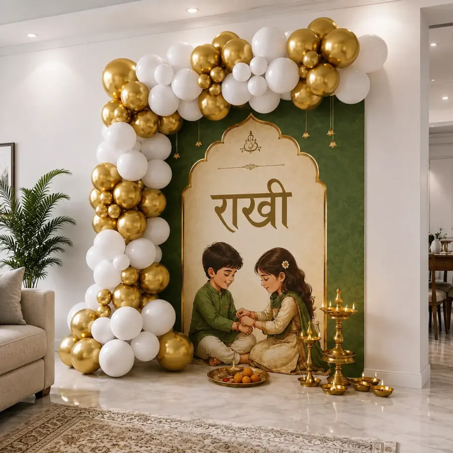 Rakhi Special Balloon Backdrop Decoration — photo 2