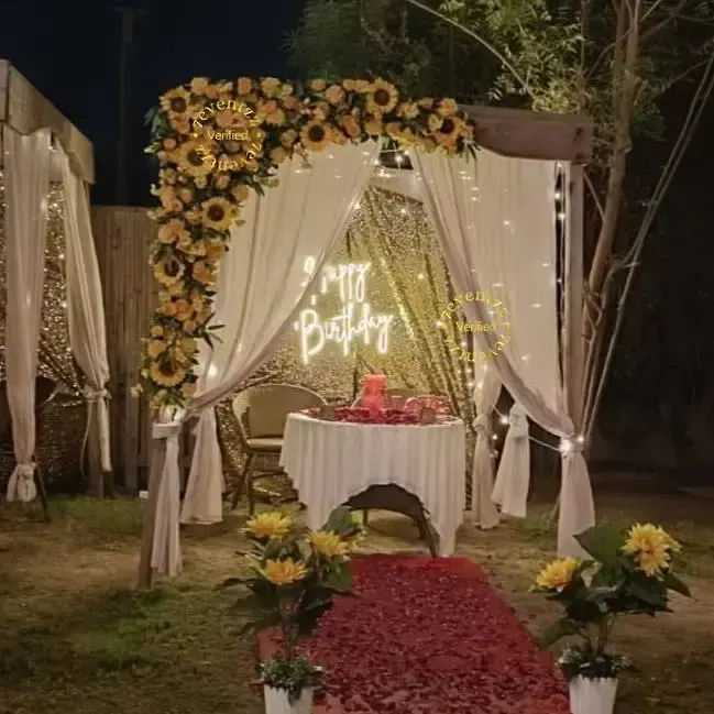 Romantic Dinner in Garden — decoration setup in Pune