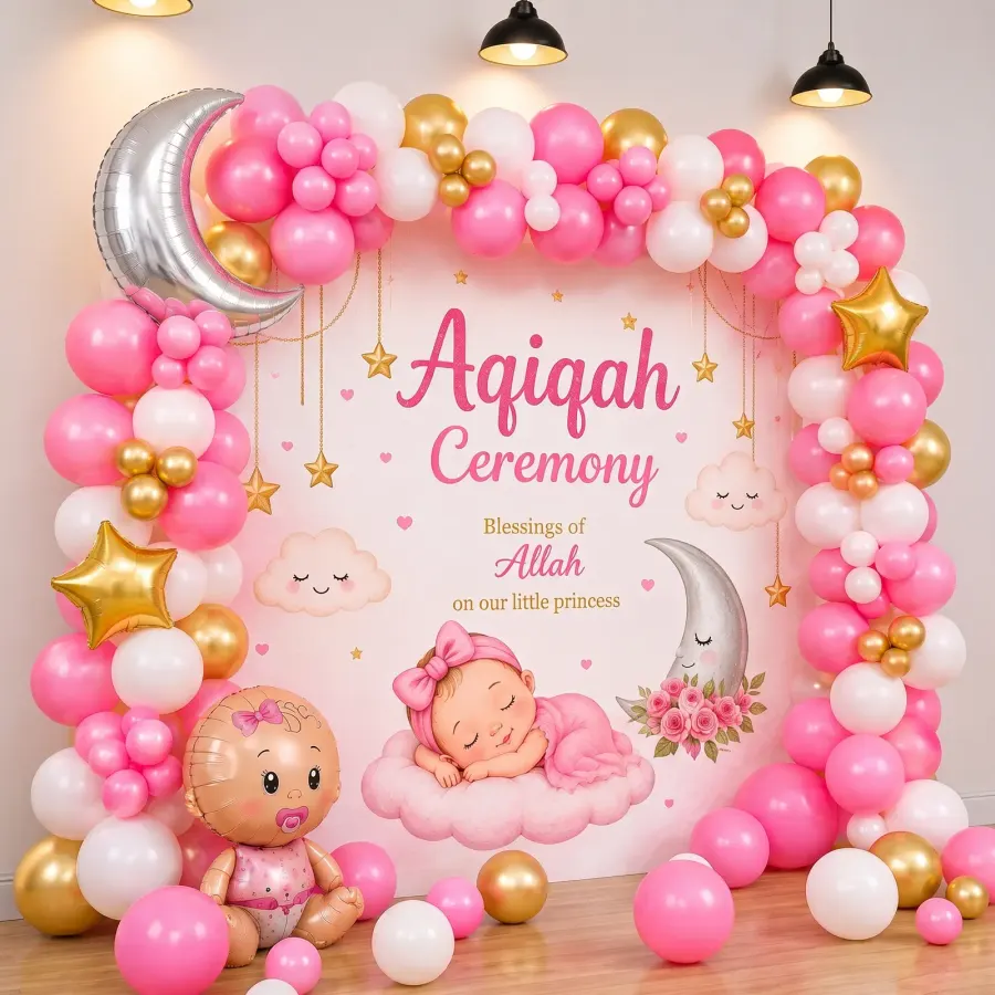 Simple Aqiqah  Backdrop Decoration — photo 2