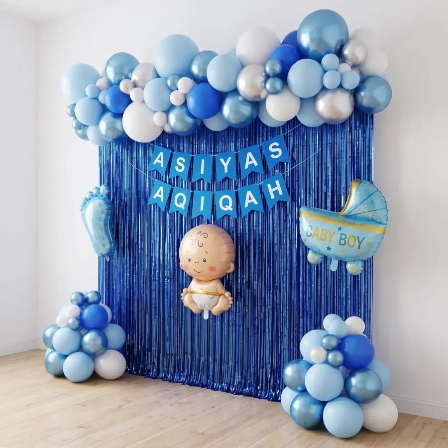 Simple Baby Boy Aqiqah Celebration Decor — photo 2