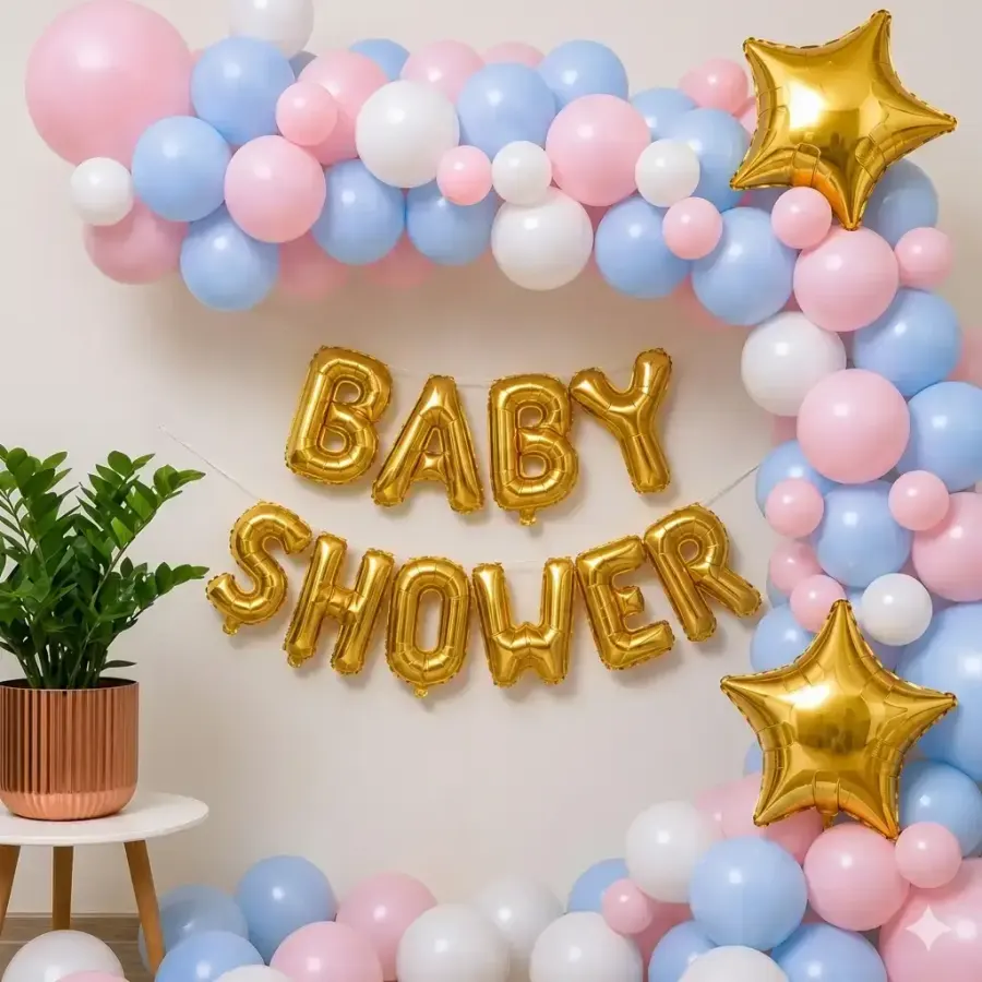 Simple Baby Shower Wall Decoration — photo 2