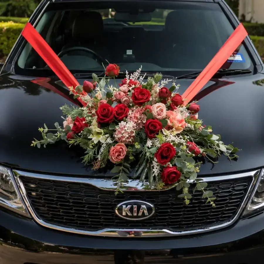 Simple Marriage Car Decoration — photo 2