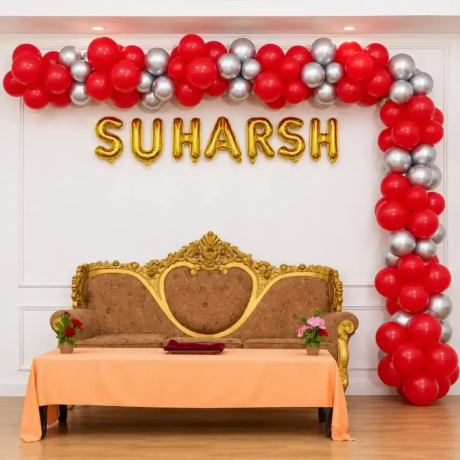 Simple Naming Arch Decoration — decoration setup in Pune