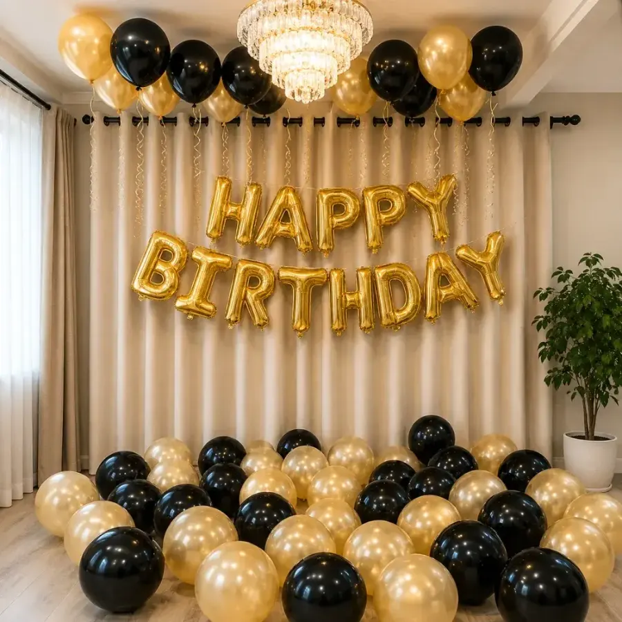 Simple Party Hall — decoration setup in Pune