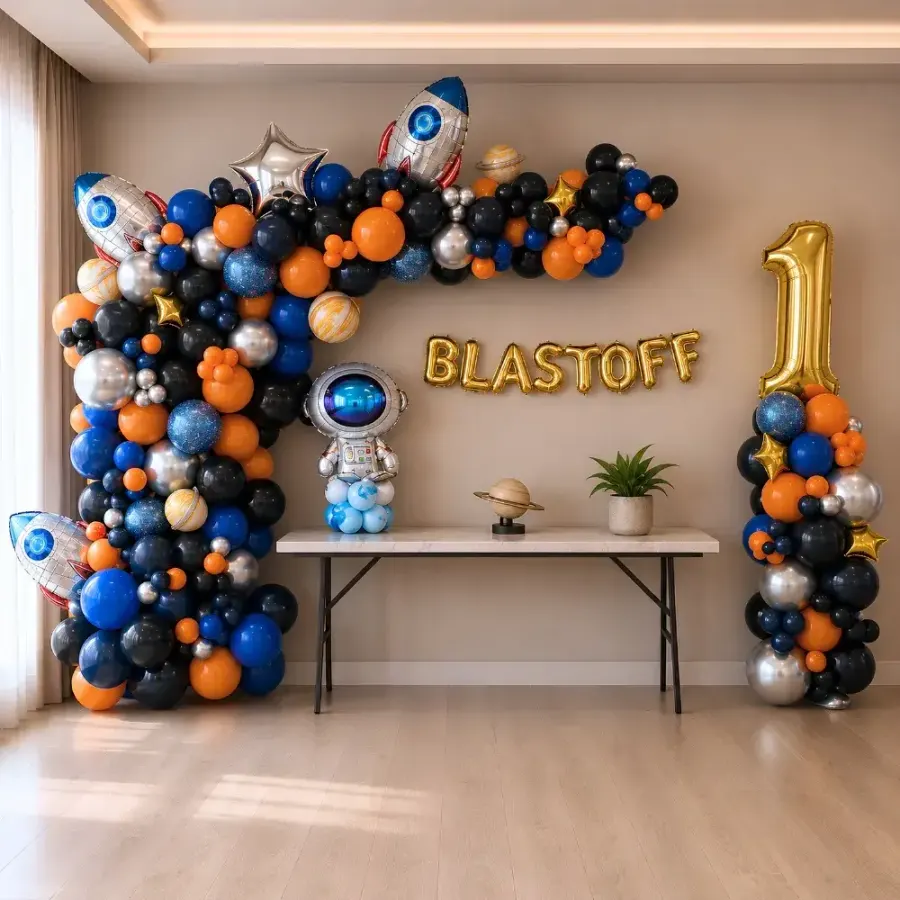 Spaceship Theme Decoration — decoration setup in Pune