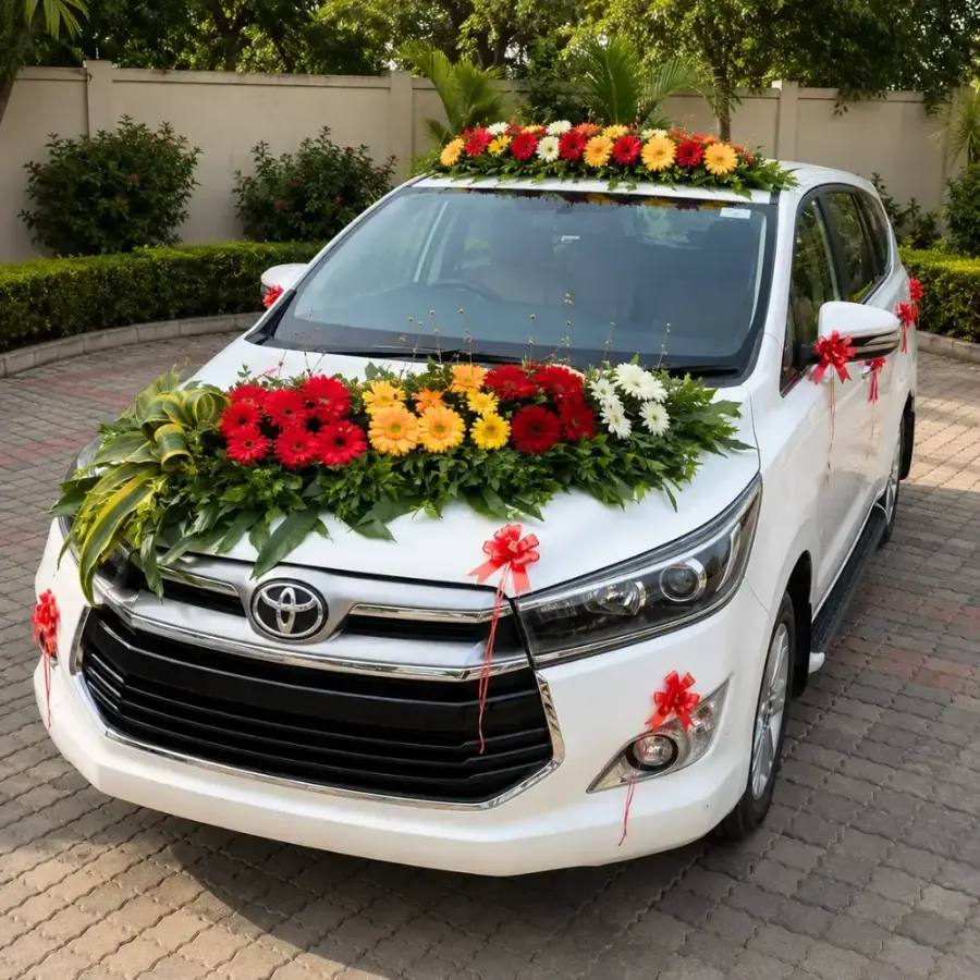 Swift Car Decoration For Wedding — decoration setup in Pune