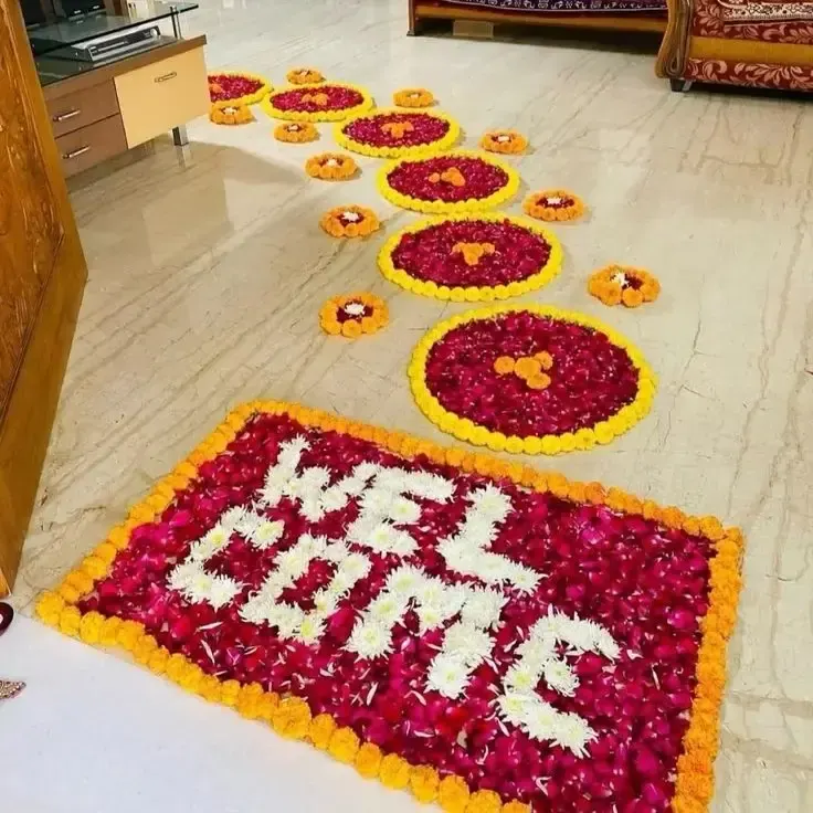 Traditional Bride Welcome Decor — decoration setup in Pune