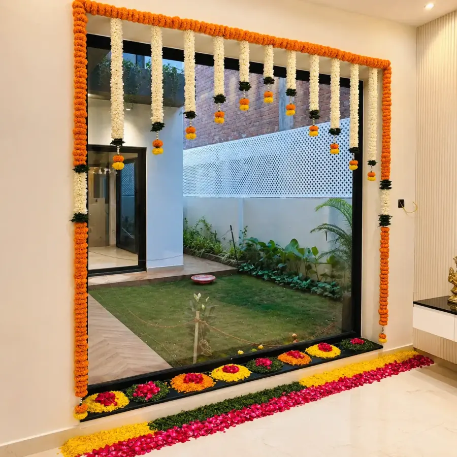 Traditional Griha Pravesh Floral Decoration — photo 4