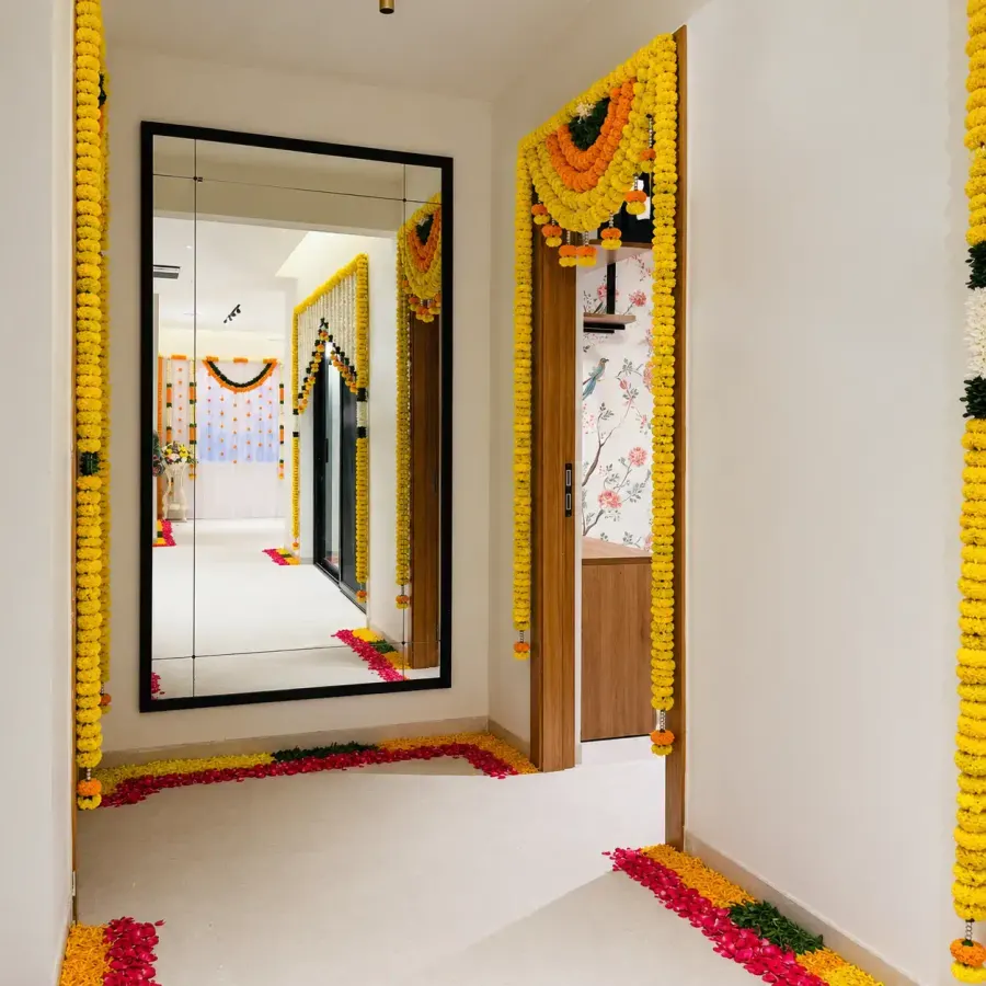 Traditional Griha Pravesh Floral Decoration — photo 3