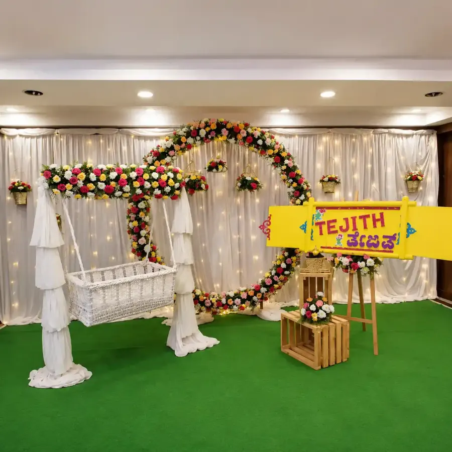 Traditional Stage Naming Ceremony — decoration setup in Pune